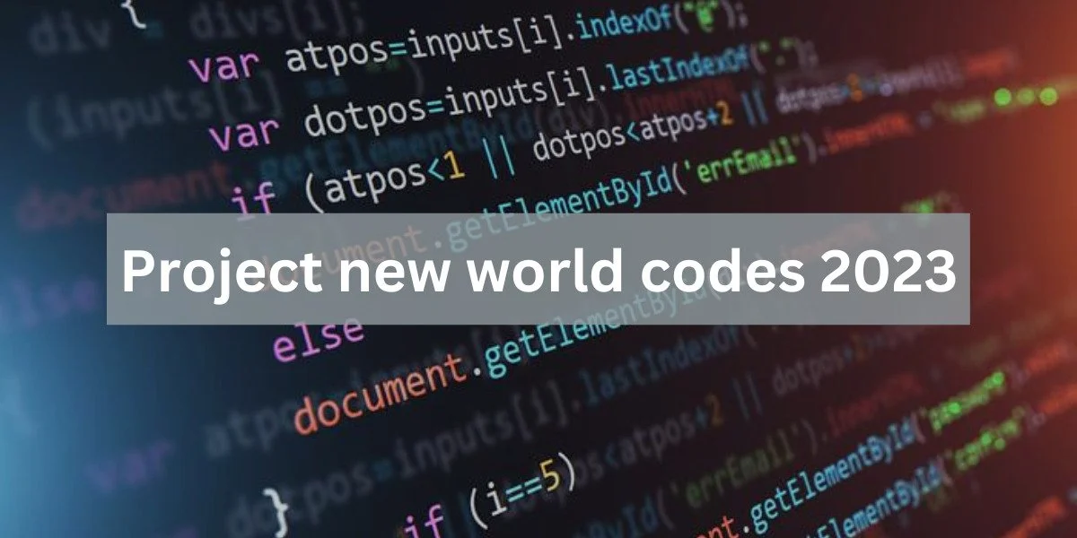 project new world codes